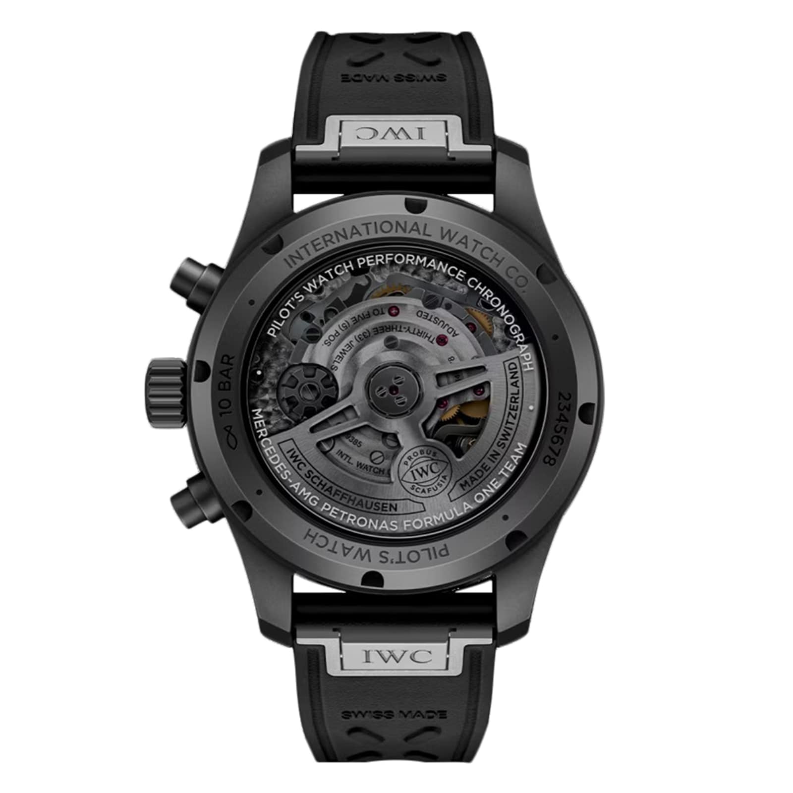 Pilot Performance Chronograph 41mm Mercedes AMG Petronas Formula OneTM Team Mens Watch Black Rubbe