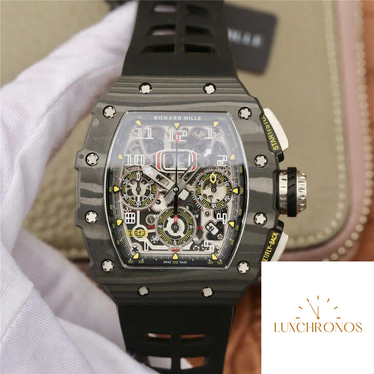Richard Mille RM11-03 1:1 Best Edition KV Factory Black Carbon Fiber Case