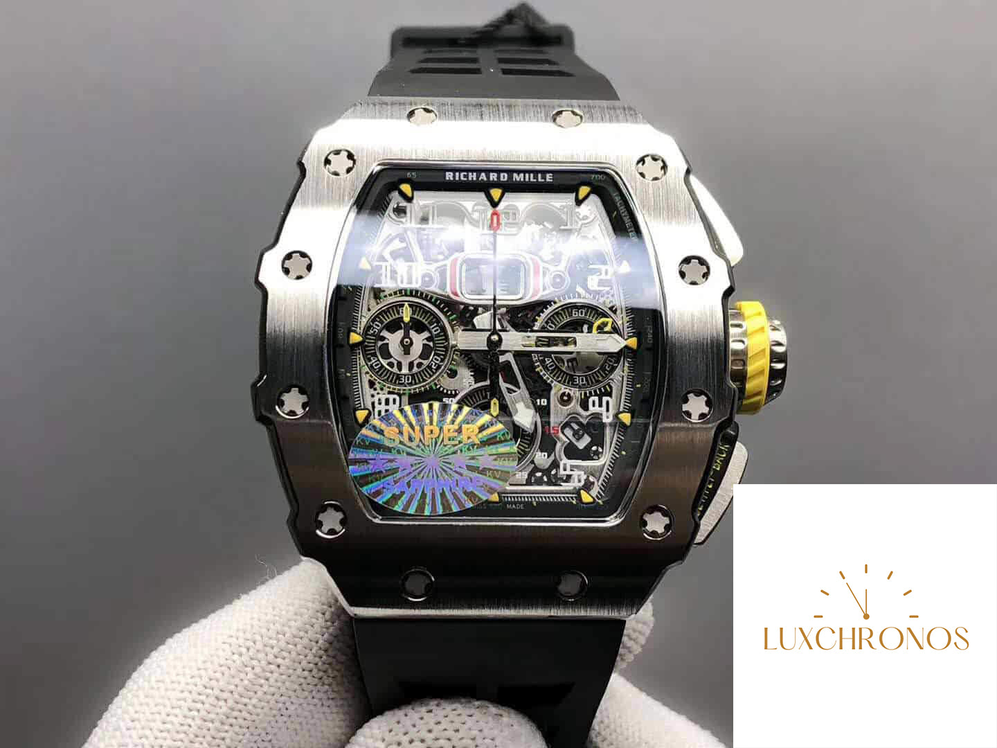 Richard Mille RM11-03 1:1 Best Edition KV Factory Titanium Case Rubber Strap
