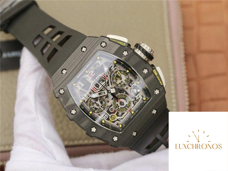 Richard Mille RM11-03 1:1 Best Edition KV Factory Black Carbon Fiber Case