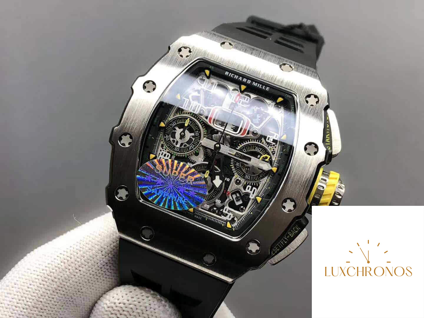 Richard Mille RM11-03 1:1 Best Edition KV Factory Titanium Case Rubber Strap