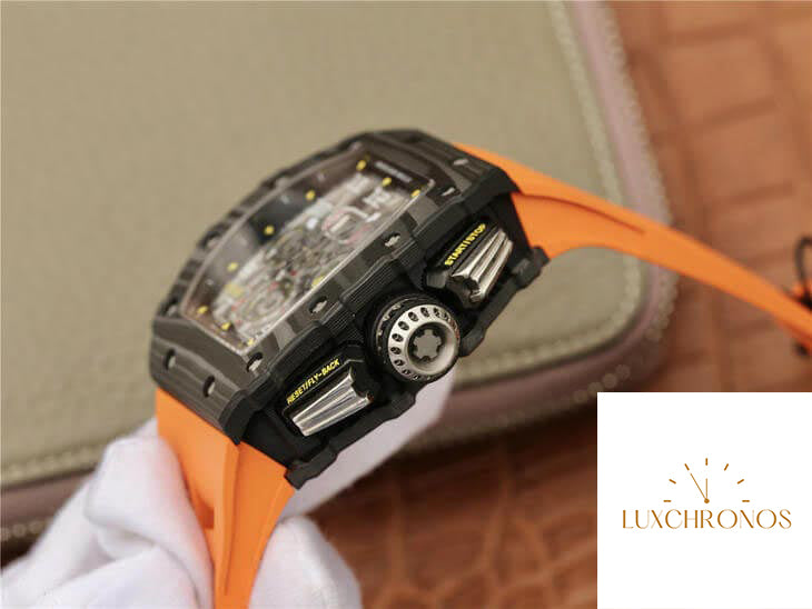 Richard Mille RM11-03 1:1 Best Edition KV Factory Carbon Fiber Orange Strap