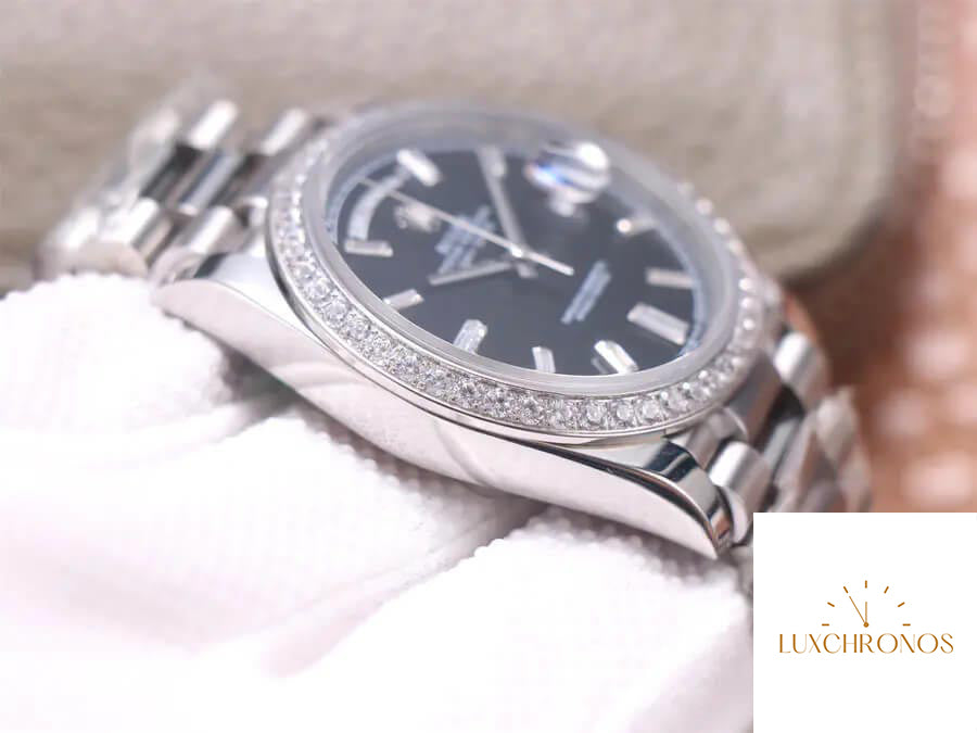 Rolex Day Date M228349RBR-0003 1:1 Best Edition EW Factory Black Dial