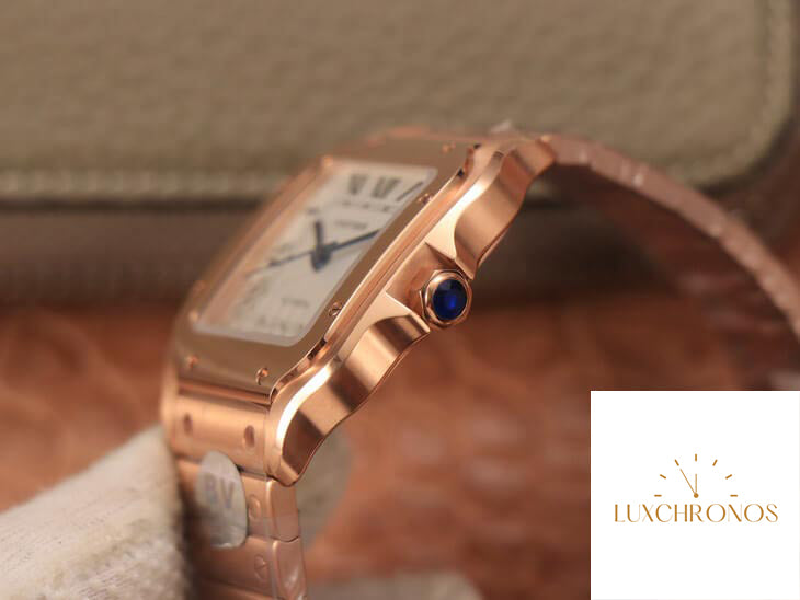 Cartier De Santos WSSA0010 1:1 Best Edition BV Factory 18K Rose Gold White Dial