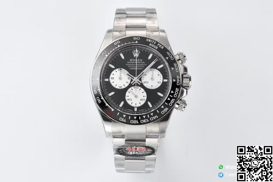 Clean Factory Daytona Le Mans M126529-0001 Black Dial White Chrono Sub-Dial with Luminos Hous Markers 4132 Movement
