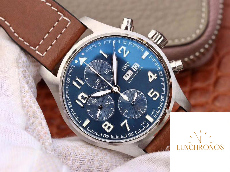 IWC Pilot Chronograph IW377714 Men Watches 1:1 Best Edition Swiss ETA7750 Blue Dial ZF FActory