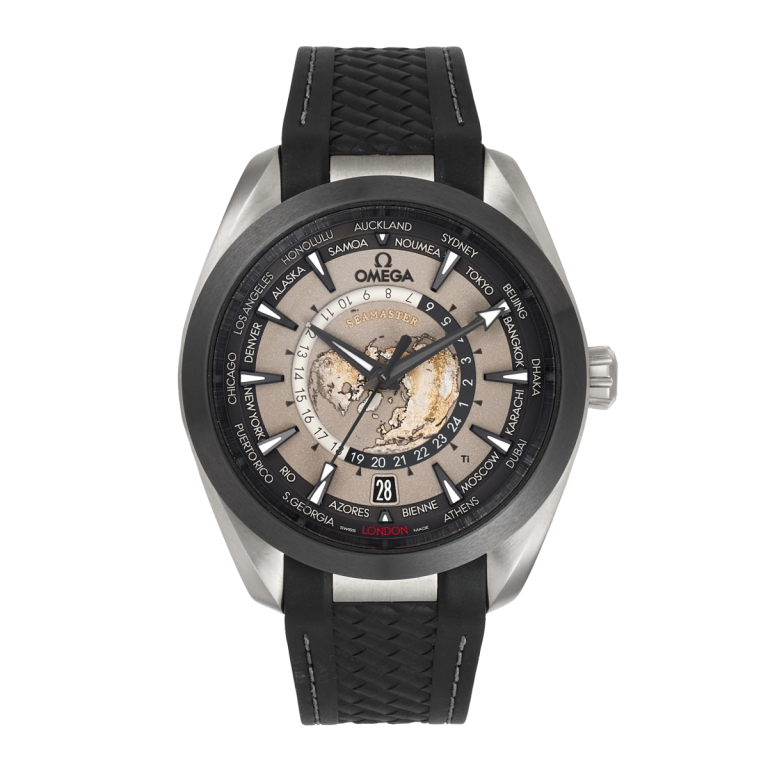 Aqua Terra 43 Worldtimer Titanium Grey Dial