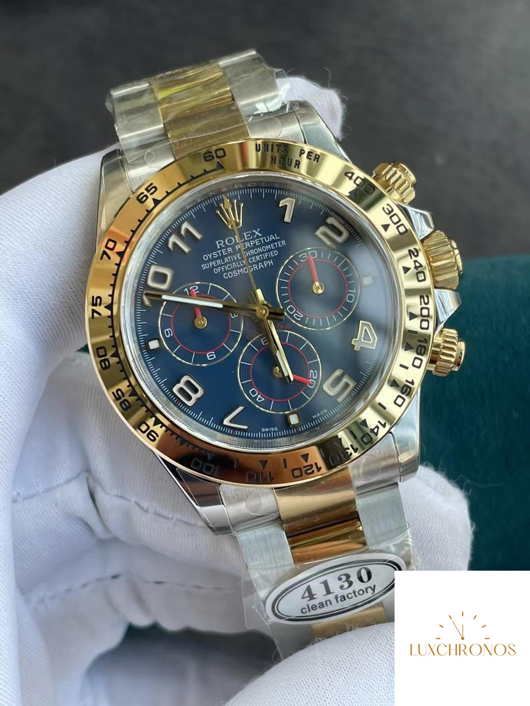 Rolex ROLEXCosmograph Daytona All Gold Blue Disc Chronograph -116508