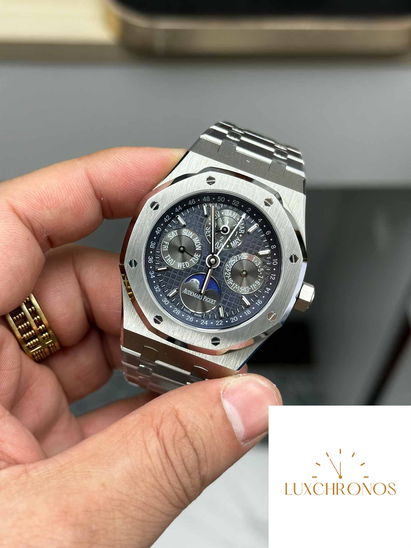 Audemars Piguet Royal Oak 26574TI.OO.1220TI.01 BBR Factory 1:1 Best Edition Blue Dark Dial