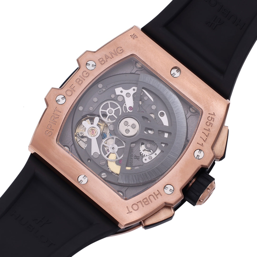 Hublot Big Bang Titanium 642.OX.7180.RX 1:1 Best Editon BBF Factory Rose Gold Blue Rubber Strap