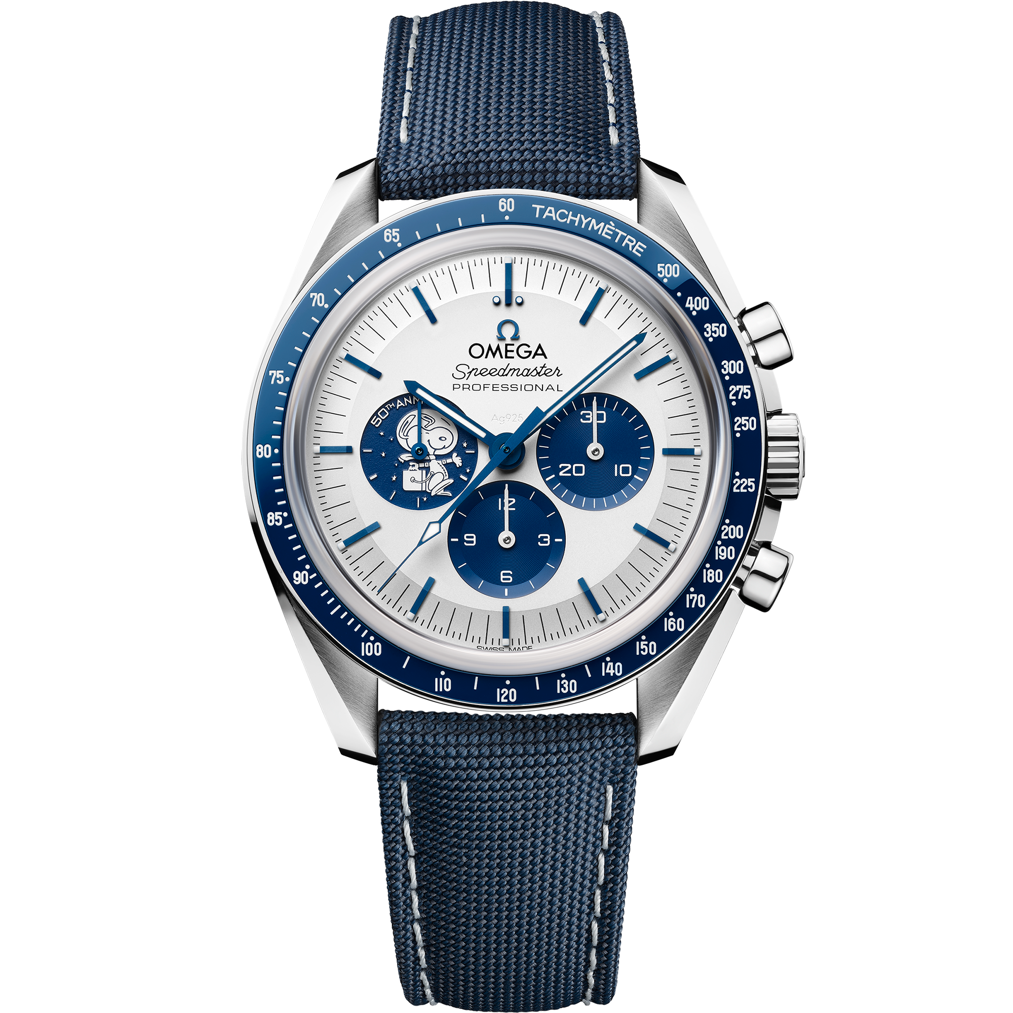 SPEEDMASTERANNIVERSARY SERIES-42 MM, STEEL ON COATED NYLON FABRIC STRAP