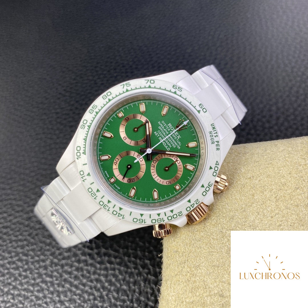 Rolex Daytona White Ceramics Green Dial Series