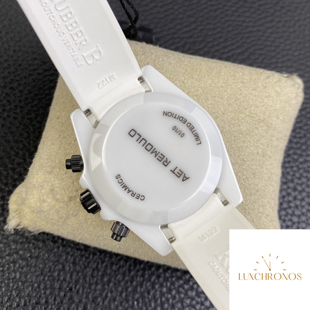 Rolex Daytona White Ceramic Rubber Strap Series