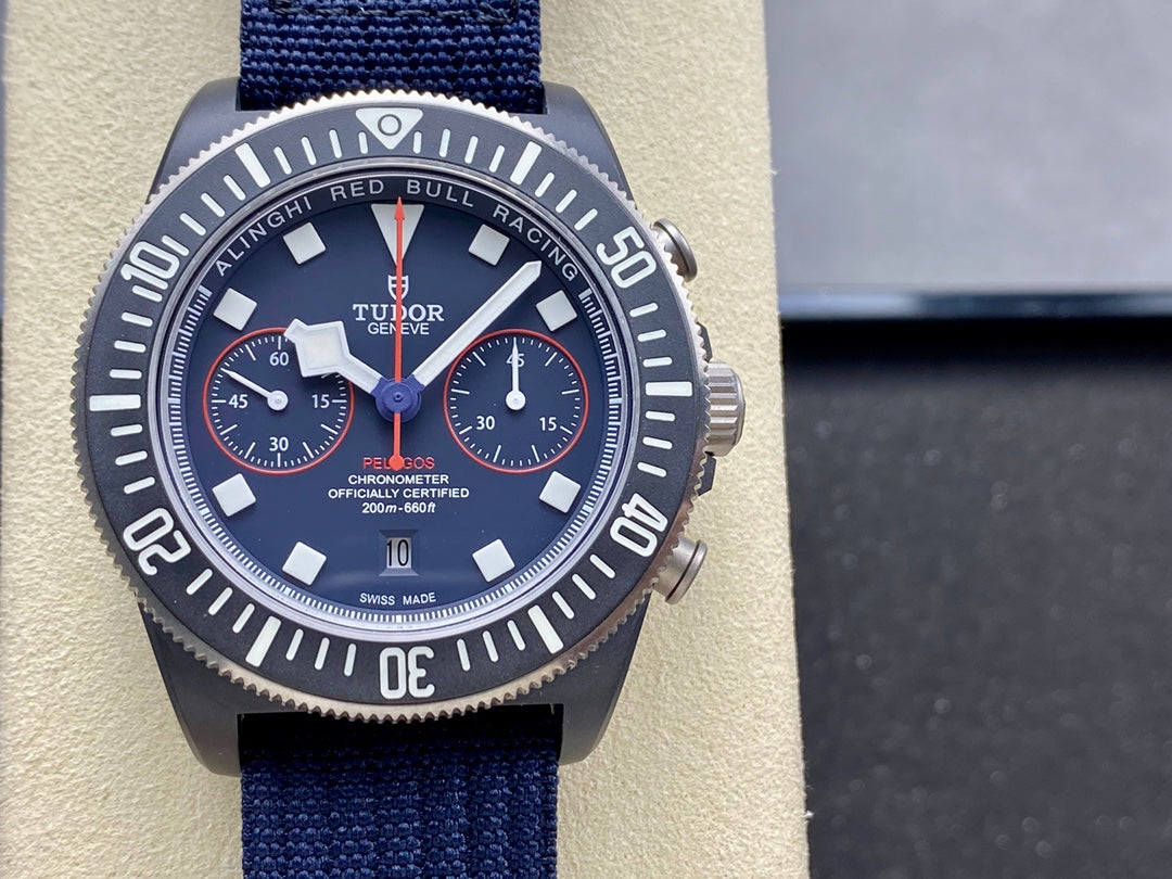The TUDOR Red Bull Chrono FXD watch from Emperor is about to reach its perfect limit with a size of 43mm