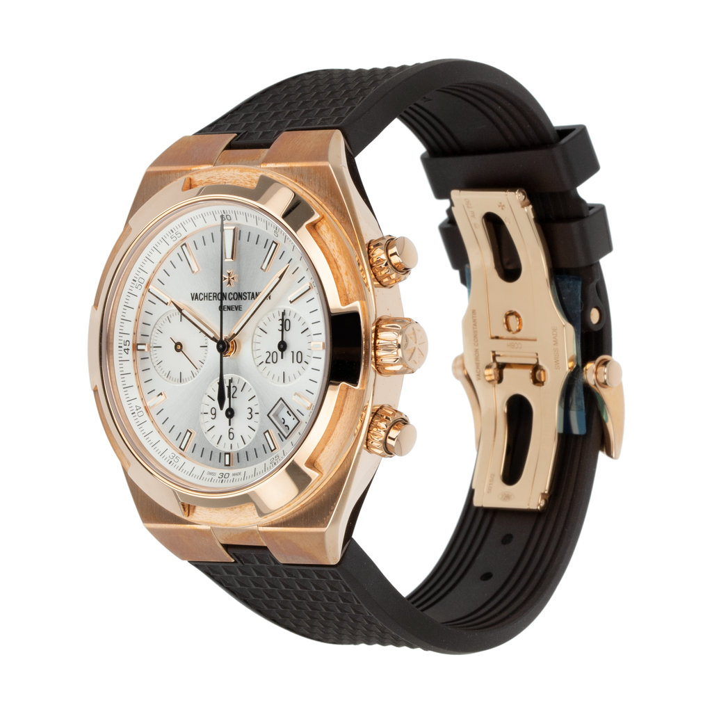 Overseas 41 Chronograph Rose Gold Silver Dial