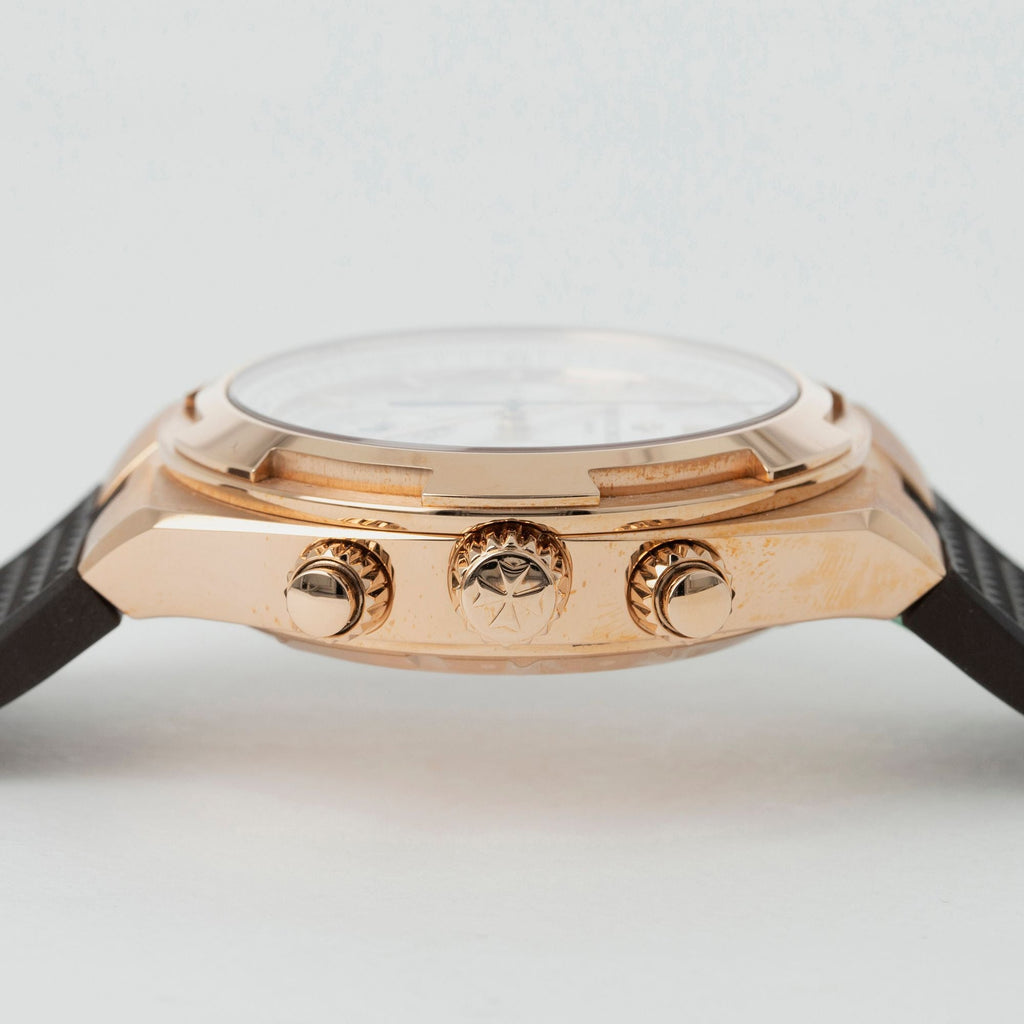 Overseas 41 Chronograph Rose Gold Silver Dial