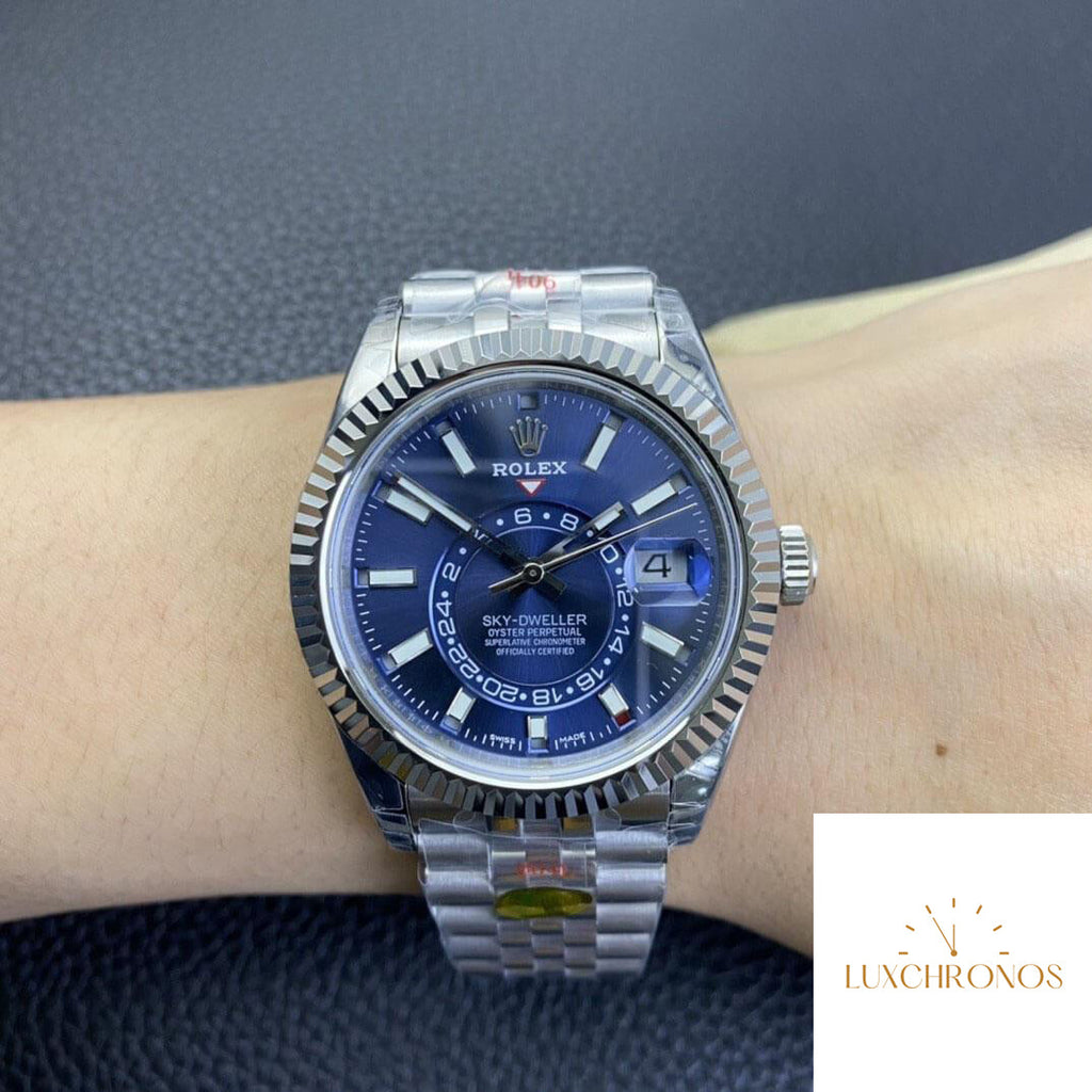 Replica Rolex Sky Dweller M336934-0006 1:1 Best Edition Noob Factory V2 Blue Dial