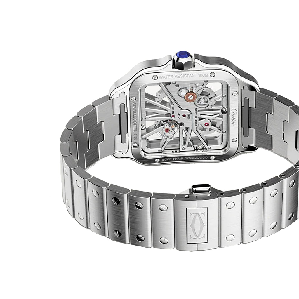 Santos De Cartier Watch, Large Model, Hand-Wound Mechanical Movement, Steel WHSA0015