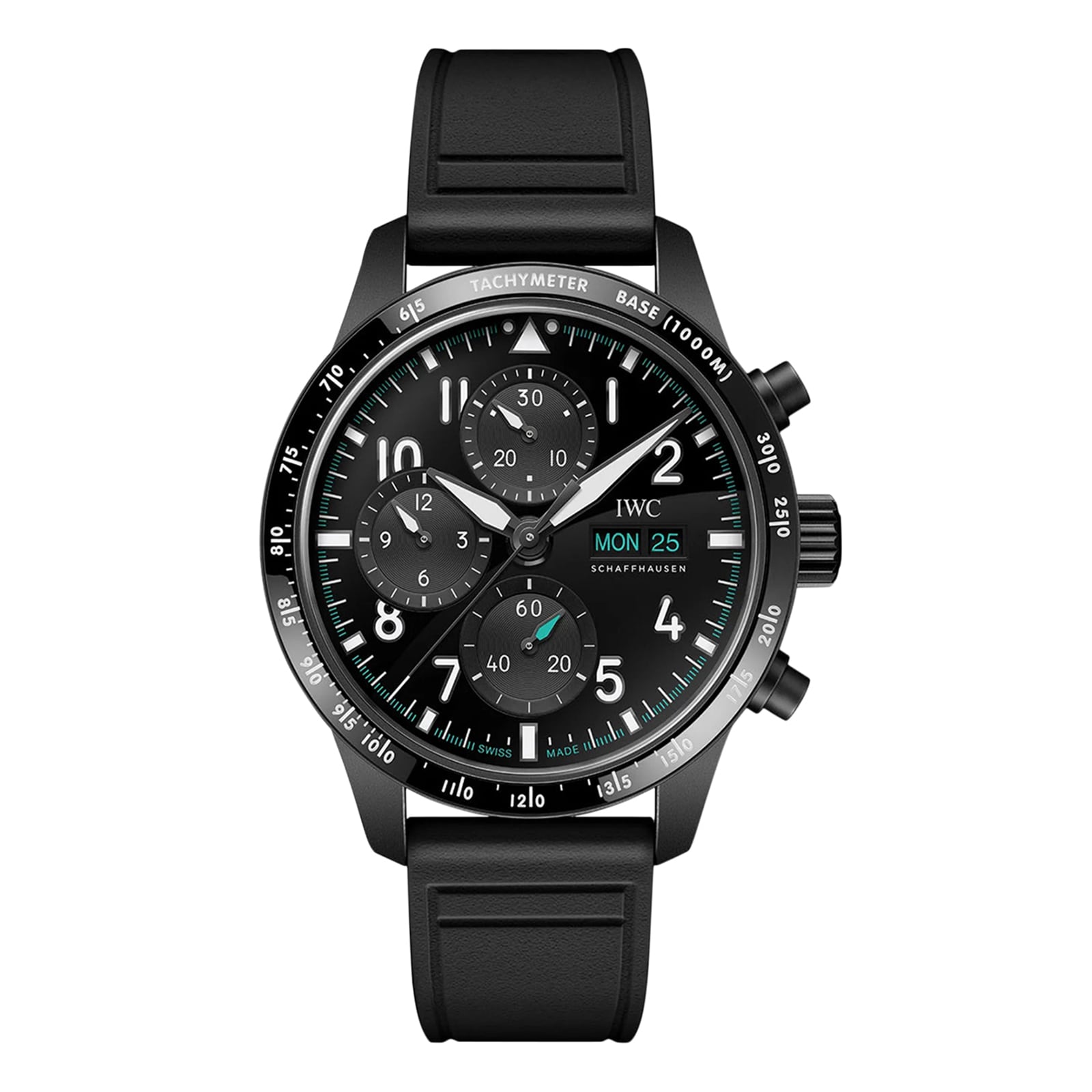 Pilot Performance Chronograph 41mm Mercedes AMG Petronas Formula OneTM Team Mens Watch Black Rubbe