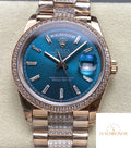 Replica Rolex DayDate m128345rbr-0084 1:1 Best Edition 8+ Factory Teal Dial