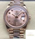 Replica Rolex DayDate m128345rbr-0020 1:1 Best Edition 8+ Factory Rose Gold