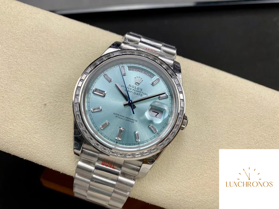 Rolex Day Date M228396TBR-0002 1:1 Best Edition GM Factory Ice Blue Dial