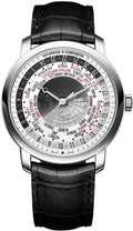 Traditionnelle World Time Silver Dial Leather Strap Men's Watch 86060000G-8982