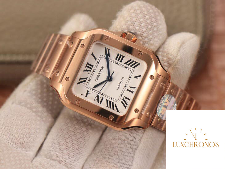 Cartier De Santos WSSA0010 1:1 Best Edition BV Factory 18K Rose Gold White Dial