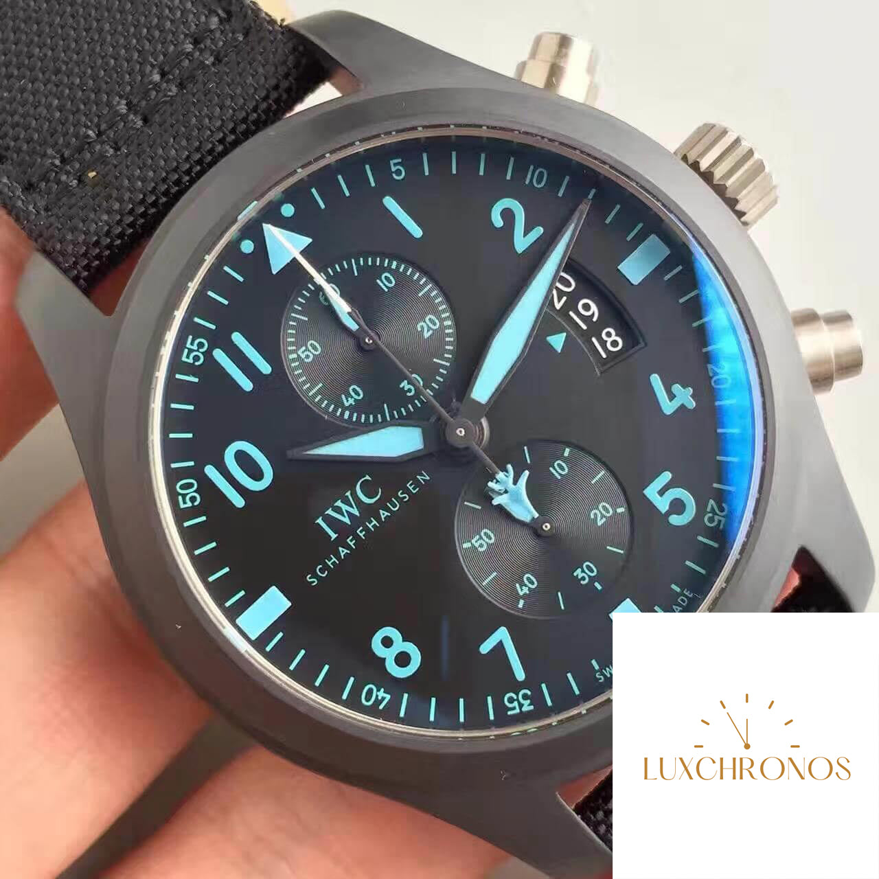 IWC Pilot Chronograph IW388003 ZF Factory 1:1 Best Edition Swiss ETA7750 Black Dial