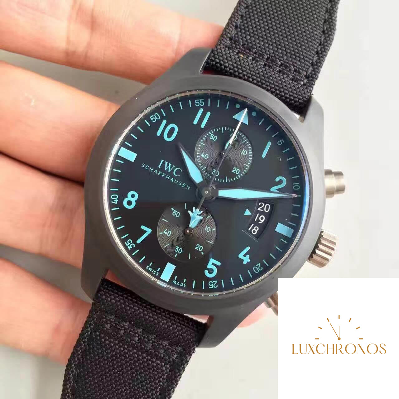 IWC Pilot Chronograph IW388003 ZF Factory 1:1 Best Edition Swiss ETA7750 Black Dial