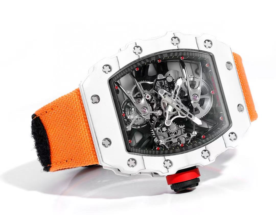 Richard Mille RM27-02 1:1 Best Version RM Factory Skeleton Tourbillon Orange Strap