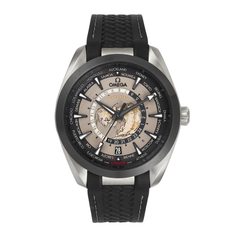 Aqua Terra 43 Worldtimer Titanium Grey Dial