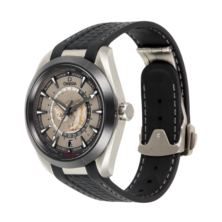 Aqua Terra 43 Worldtimer Titanium Grey Dial