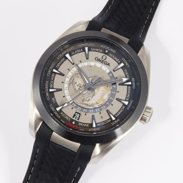 Aqua Terra 43 Worldtimer Titanium Grey Dial