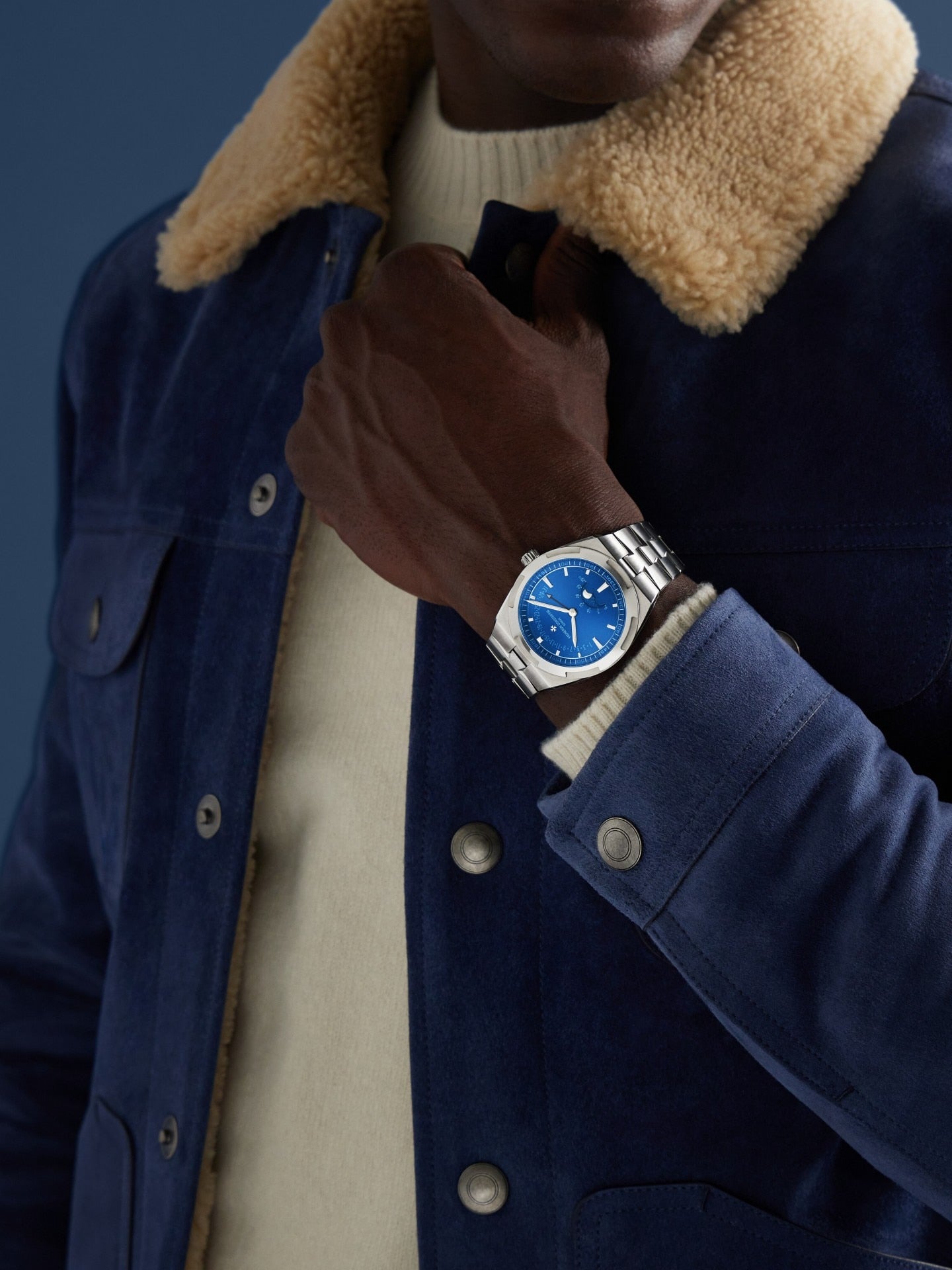 MOON PHASE RETROGRADE DATE-41 MM STEEL