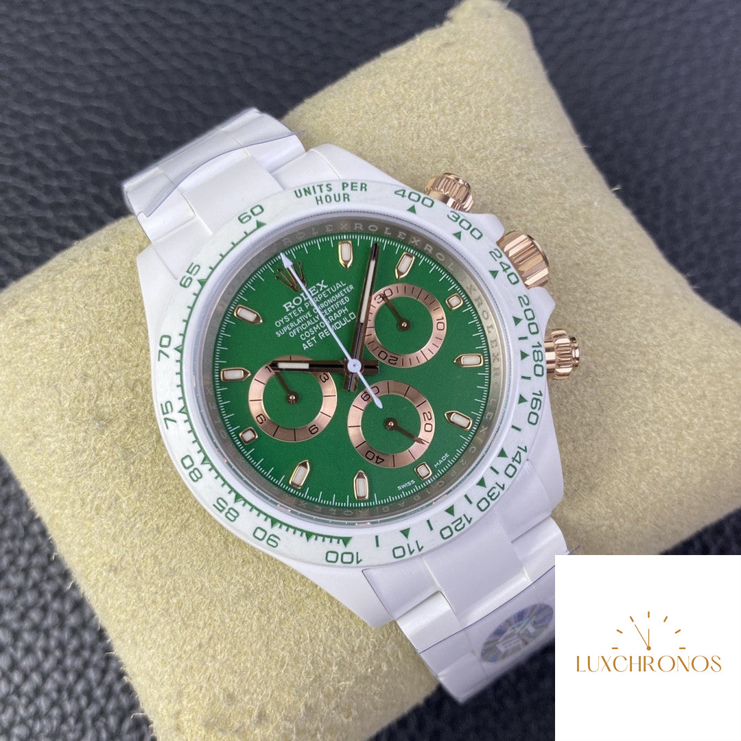 Rolex Daytona White Ceramics Green Dial Series