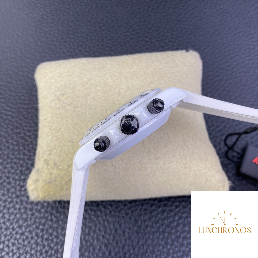 Rolex Daytona White Ceramic Rubber Strap Series