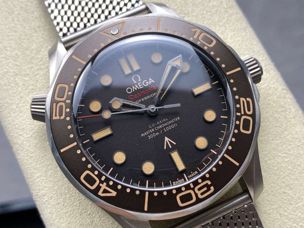 VS factory year-end blockbuster! V3 version Omega has no time to die titanium 007 upgraded with a brand new titanium mesh belt weighing only 37.3 grams