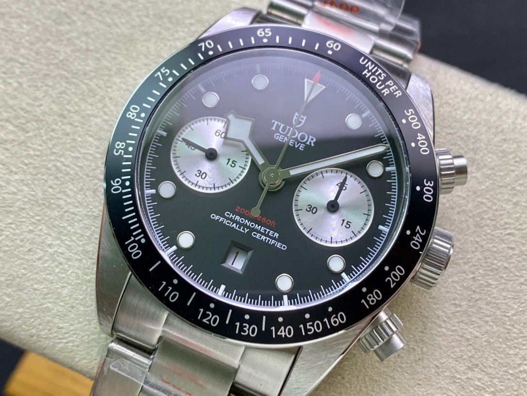 Tudor Timing M79363N, the new Qi Cheng Bi Wan Timing model retains the classic snowflake needle design of Di Tuo, with an exterior size of 41mm