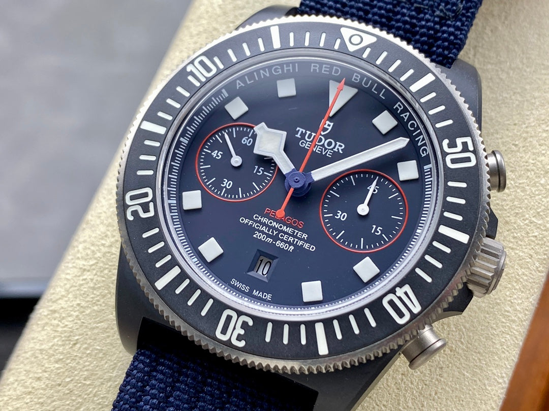 The TUDOR Red Bull Chrono FXD watch from Emperor is about to reach its perfect limit with a size of 43mm