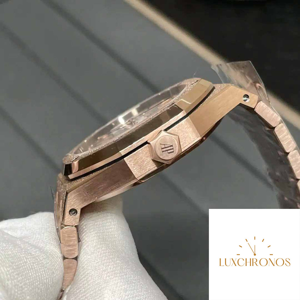 Audemars Piguet 15454OR.GG.1259OR.01 Frost Gold 1:1 best edition Super Master White dial Rose gold