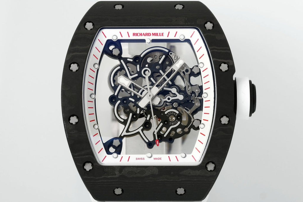 RICHARD MILLE RM055 ZF 2024 1:1 Best Edition Carbon Fiber Case Black Strap